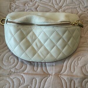 Amazon Cream Quilted Crossbody Bag